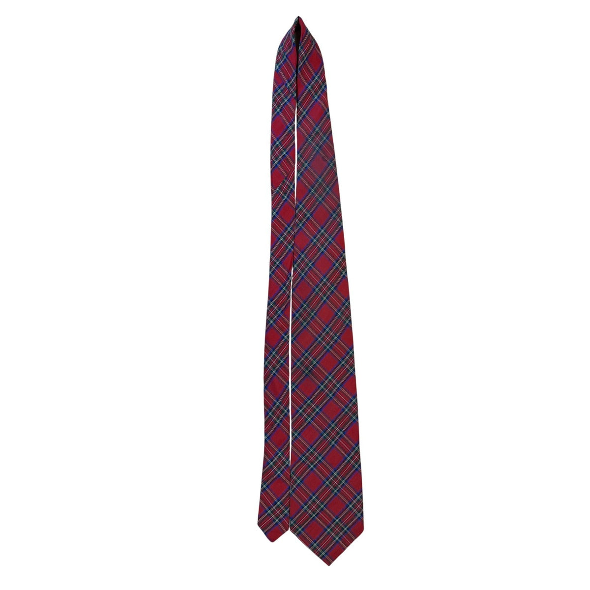Posh Mens Red P Plaid Necktie Formal Accessories Slim Width 57 Inches Long
