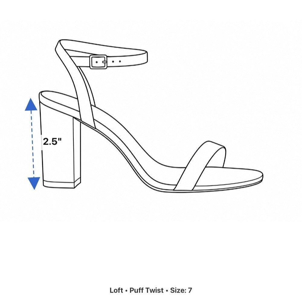Loft Women’s Dusty Bone Leather Twist Mule-Missy Block Heel Sandals Size 7
