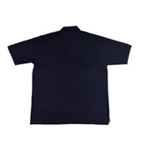 Mens Navy Blue Cotton Polo Shirt With Logo Embroidery Sz XL