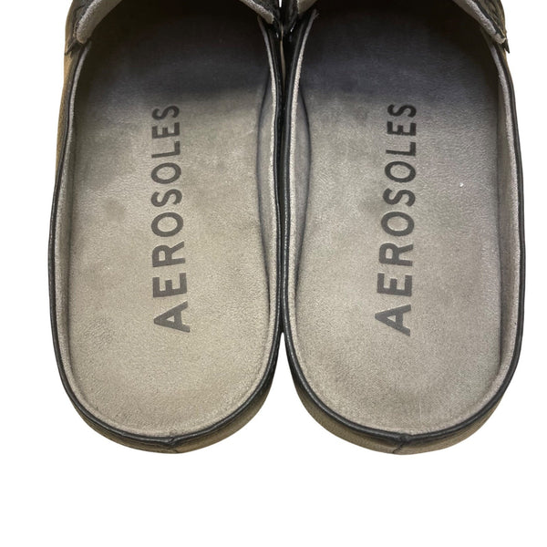 Aerosoles Women’s Black Leather Slip-On Moccasins Cody Moccasin Mules Size 7M