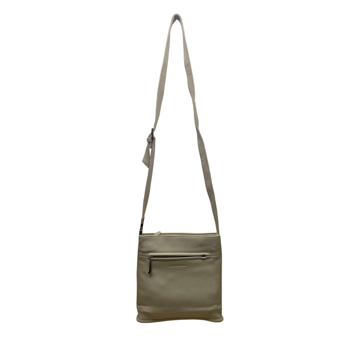 Liz Claiborne Women’s Bone White Faux Leather Adjustable Strap Crossbody Bag