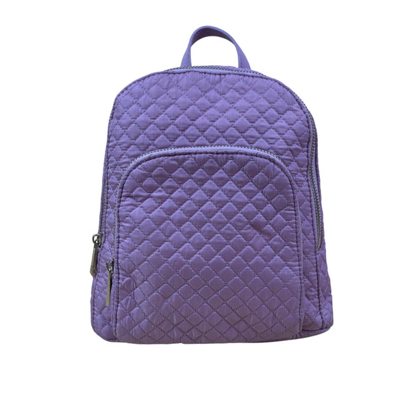 Cynthia Rowley Women’s Purple Quilted Adjustable Straps Dual Zipper Backpack