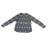Title Nine Womens Grey/White Merino Wool Knit Long Sleeve Sweater Sz XL
