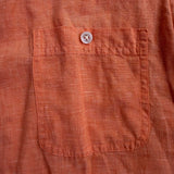 Tommy Bahama Womens Orange Linen Button-Down Shirt Casual Long Sleeve Sz L