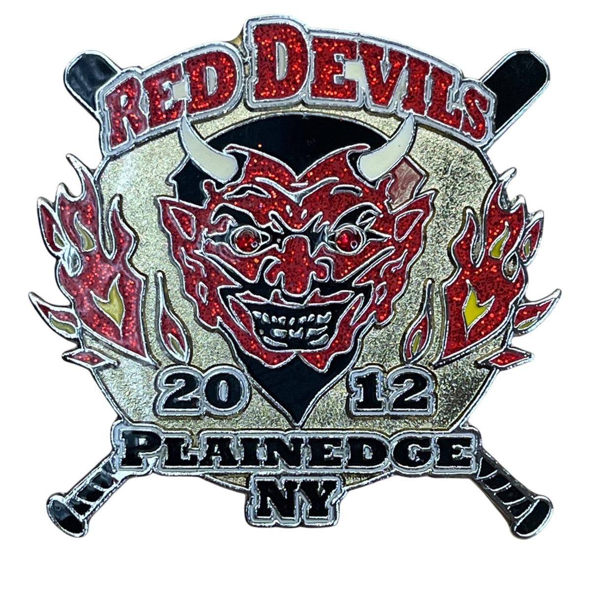 Red Devils Plainedge NY 2012 Collector Pin Baseball Bat Design