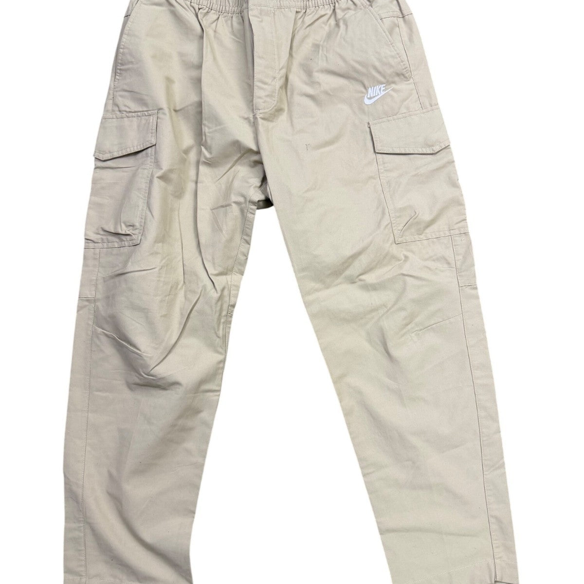 Nike Mens Beige Cargo Pants Lightweight Relaxed Fit Elastic Waist Durable Sz XL