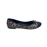 Mr. Cat Women’s Beige & Black Animal Print  Leather Cap Toe Ballet Flats Size 10