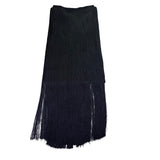 Cynthia Rowley Womens Black Fringe Maxi Skirt Flowy Elegant Party Wear Size 2
