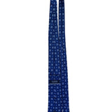 Jos A Bank Mens Blue 100% Silk Necktie Stain Resistant Traveler Geometric Patter