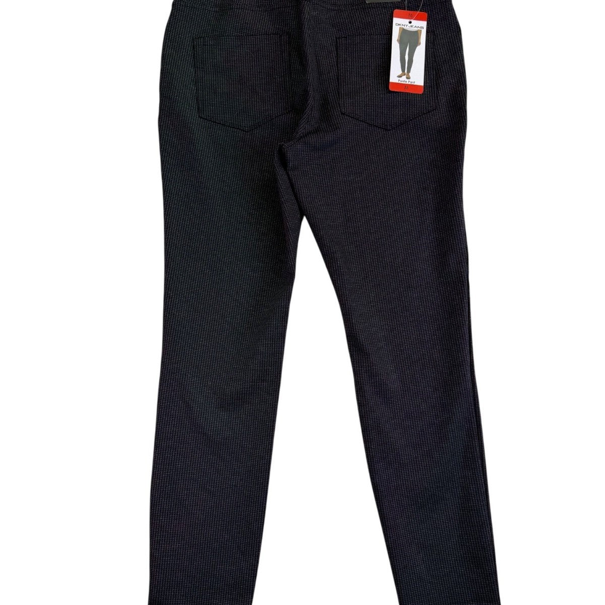 DKNY Jeans Womens Grey Houndstooth Polyester Blend Slim Fit Pants Medium Size M