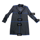 Theory Womens Black Wool & Polyamide Shirt Blazer Dress Elegant Button Cuff Sz 4