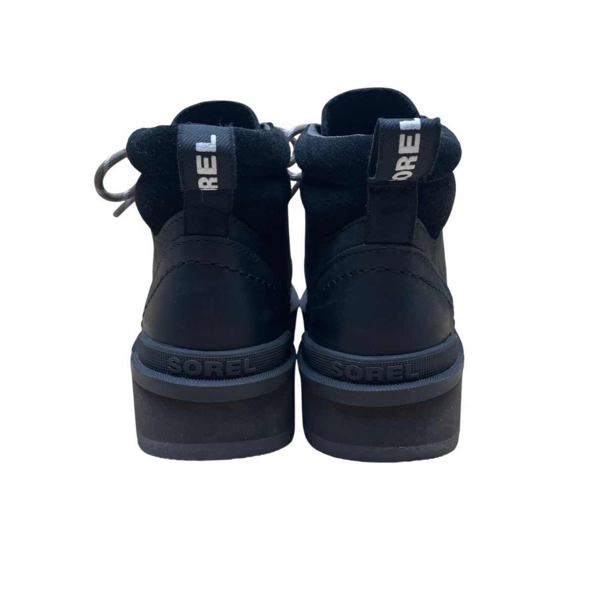 Sorel Women’s Black Leather & Rubber Sole Lace-Up Hiking Ankle Boots Size 7