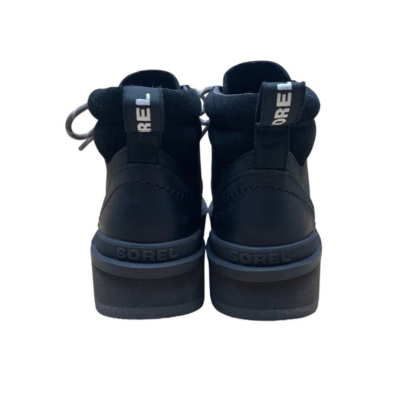 Sorel Women’s Black Leather & Rubber Sole Lace-Up Hiking Ankle Boots Size 7