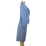 St. John Womens Light Blue Set Blazer Size 6 & Skirt Size 10