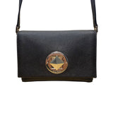 Kate Spade Women’s Black Leather Turn Lock Closure Adjustable Crossbody Bag