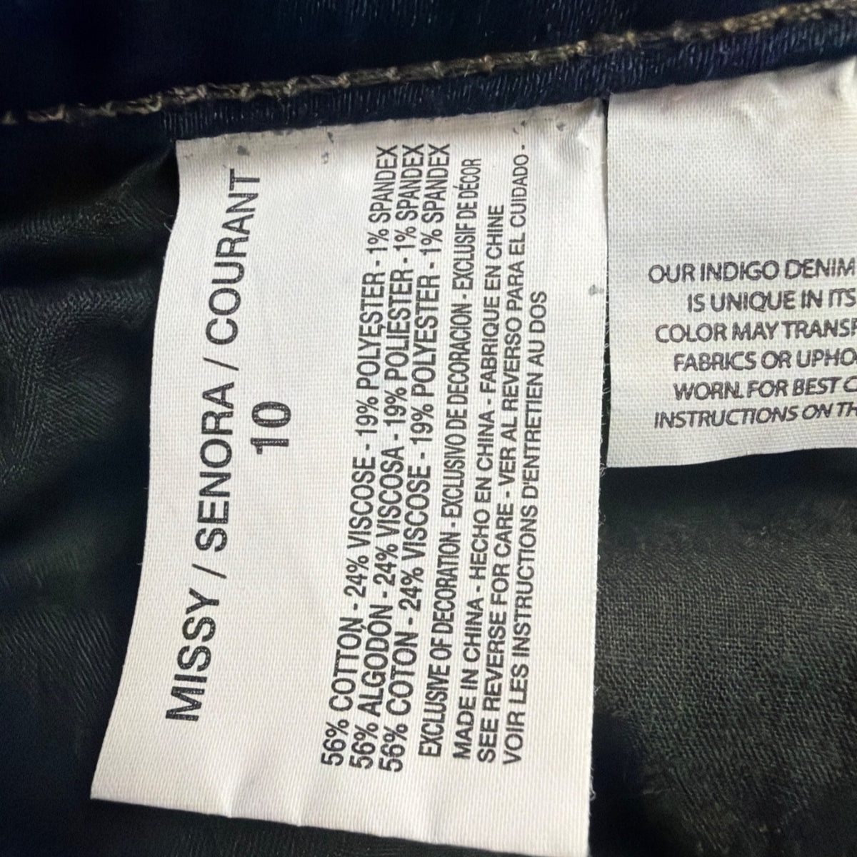 Vintage America Ladies Blue Cotton Stylish Stretch Denim Bootcut Jeans Size 10