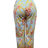 J.McLaughlin Womens Capri Pants Size 8 Seashell Print Button Closure