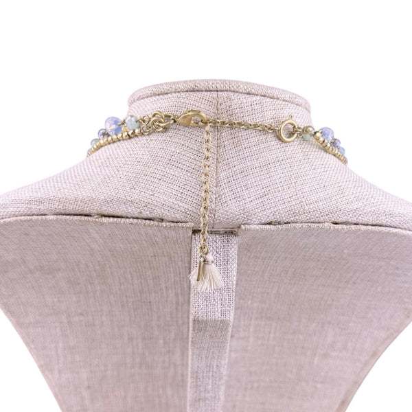 Lonna & Lilly Womens Multicolor Beaded Crystal Long Necklace Tassel Accents