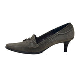 Nous Deux Women’s Green Suede Tassel Loafer Style Kitten Heels Size 37EU