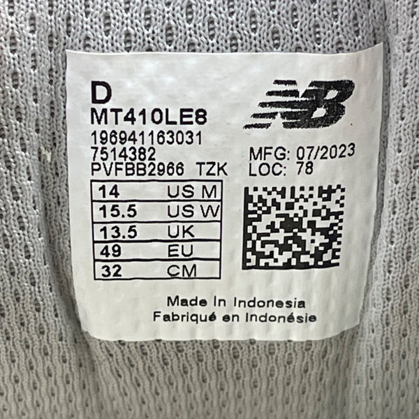 New Balance Men’s Gray & Blue T410 Arch Support Trail Running Shoes Size 14