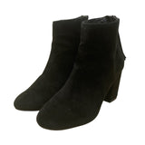 Steve Madden Women’s Black Leather Zipper Closure Heeled Ankle Booties Size 6M