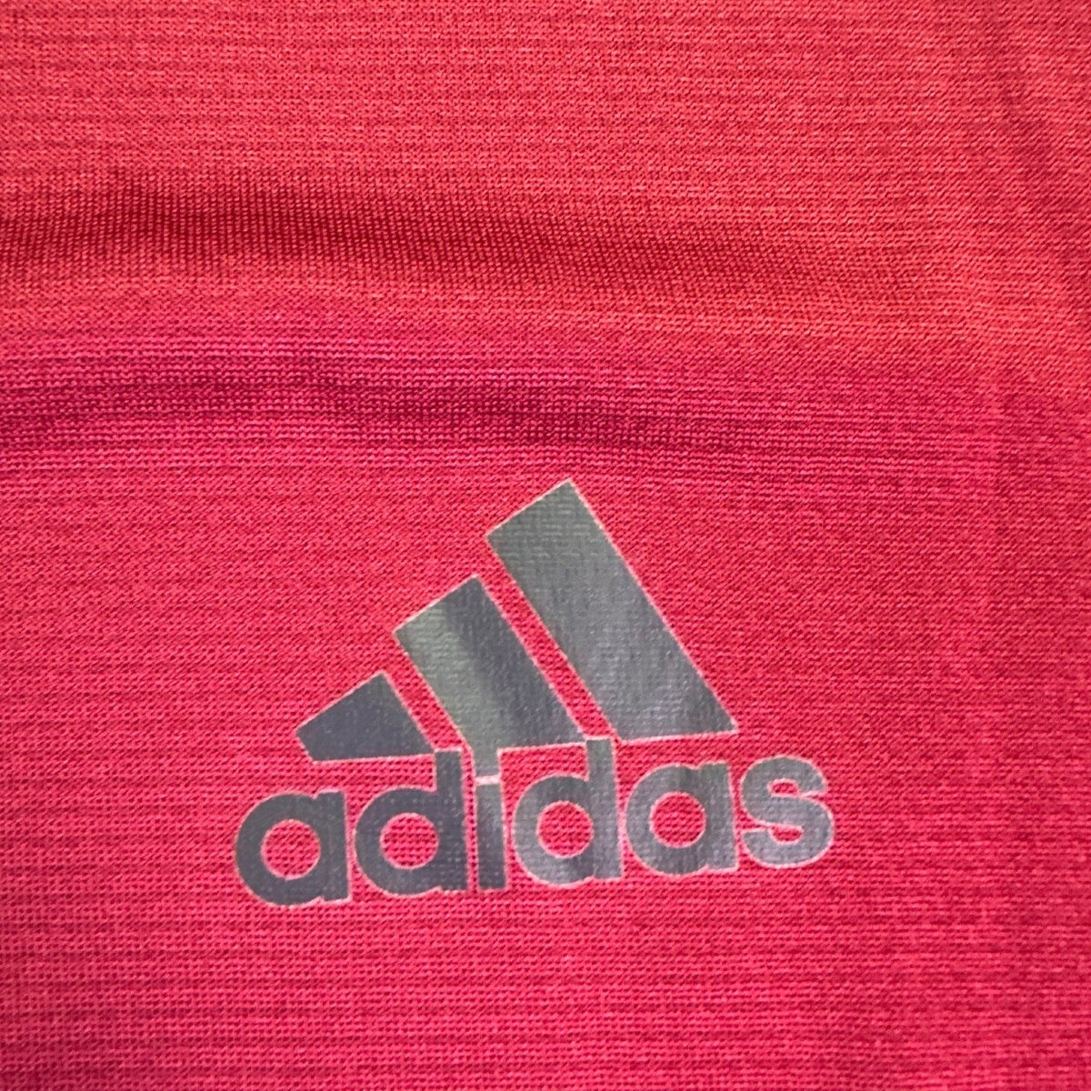 Adidas Mens Red Polyester Polo Shirt  Short Sleeve Classic Fit Style Size XL