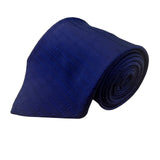 Robert Talbott Mens Blue Silk/Cotton Tie Hand-Sewn Made In USA Textured Chevron