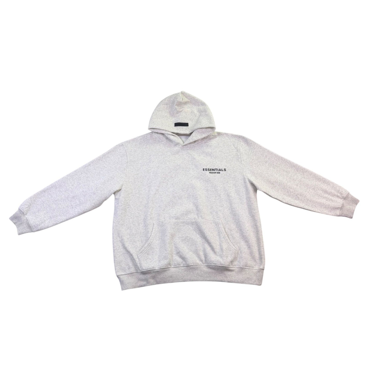 Fear Of God Essentials Mens Light Gray Cotton Pullover Hoodie Streetwear Sz XL
