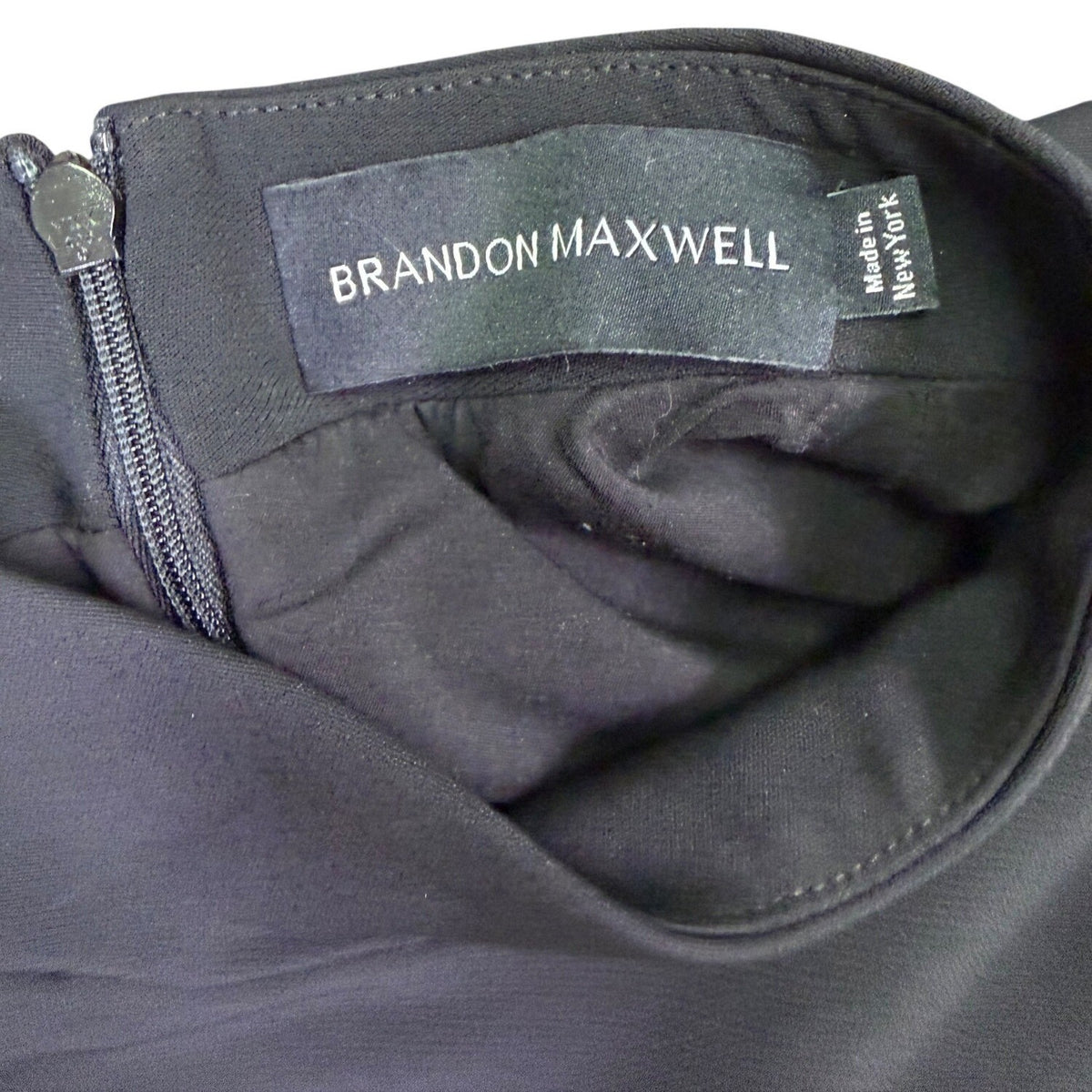 Brandon Maxwell Womens Black Bell Sleeve Pleated Hem Mini Dress Size 4