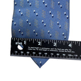 Neo Bill Blass Mens Blue Silk Patterned Necktie Diamond Motif Made In Mexico