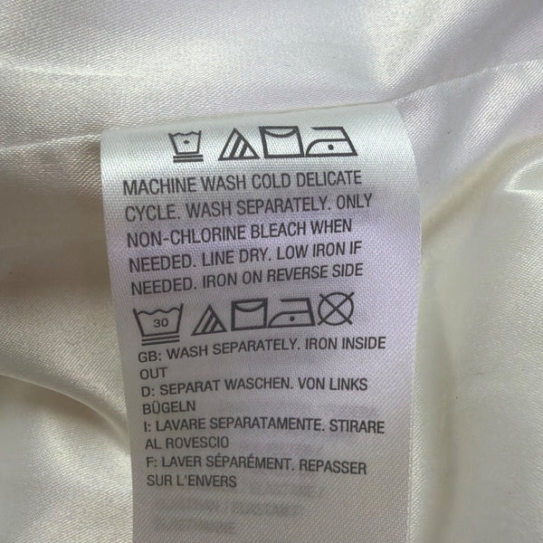 Isaac Mizrahi Live Womens Off-White Faux Leather Cropped Jacket US Size 16