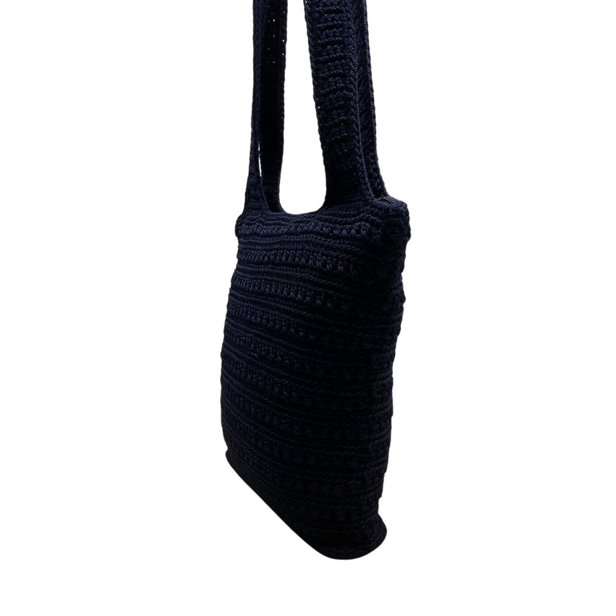 The Sak Women’s Navy Blue Crochet Zipper Closure Double Strap Shoulder Bag Sz M