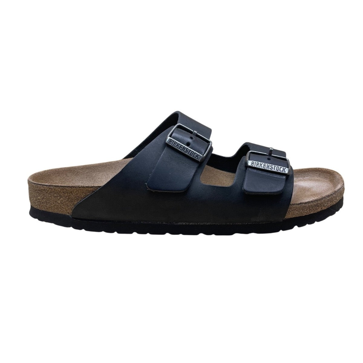 Birkenstock Unisex Black Arizona Leather Double Strap Sandals Size L11 M8