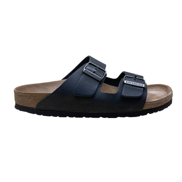 Birkenstock Unisex Black Arizona Leather Double Strap Sandals Size L11 M8