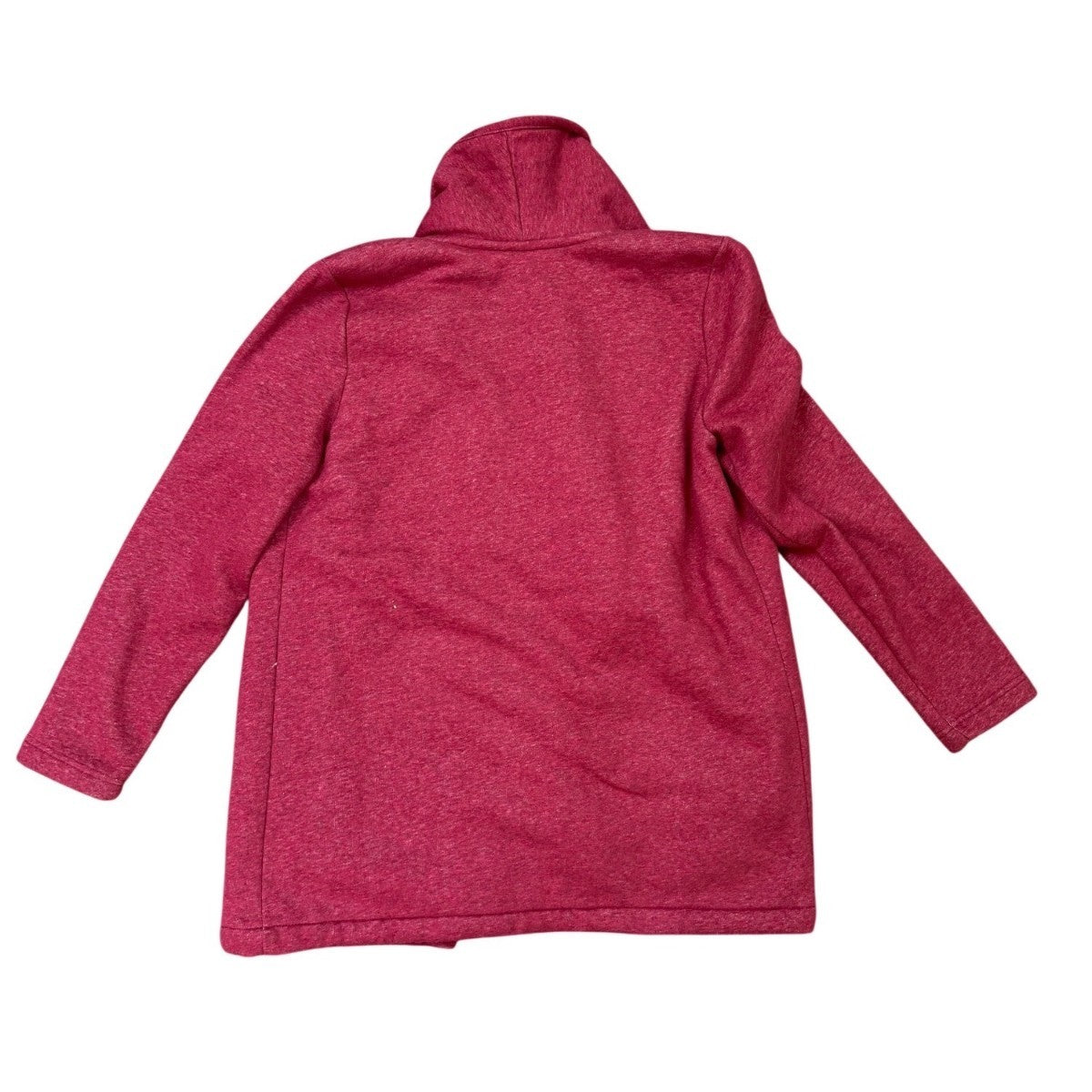 L.L.Bean Womens Burgundy Cotton Blend Sherpa-Lined Cardigan Jacket Size L