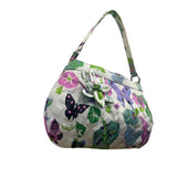 Vera Bradley Women’s White Green Multicolor Quilted Butterfly Print Shoulder Bag