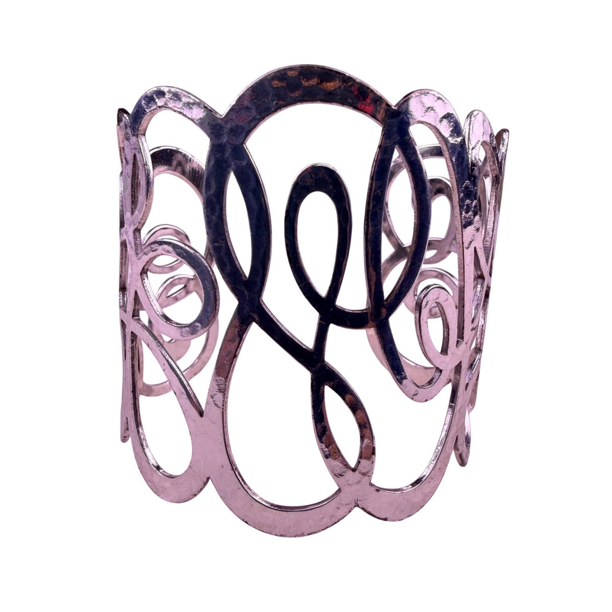 Brighton Womens Silver Tone Metal Engraved Scroll Bohemian Boho Cuff Bracelet 