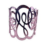 Brighton Womens Silver Tone Metal Engraved Scroll Bohemian Boho Cuff Bracelet 