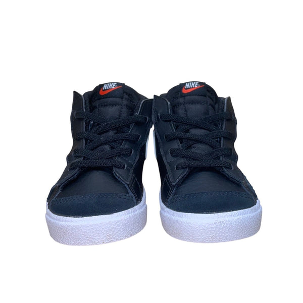 Nike Kids Black & White Leather Mid-Top Blazers Sneakers Size 7C