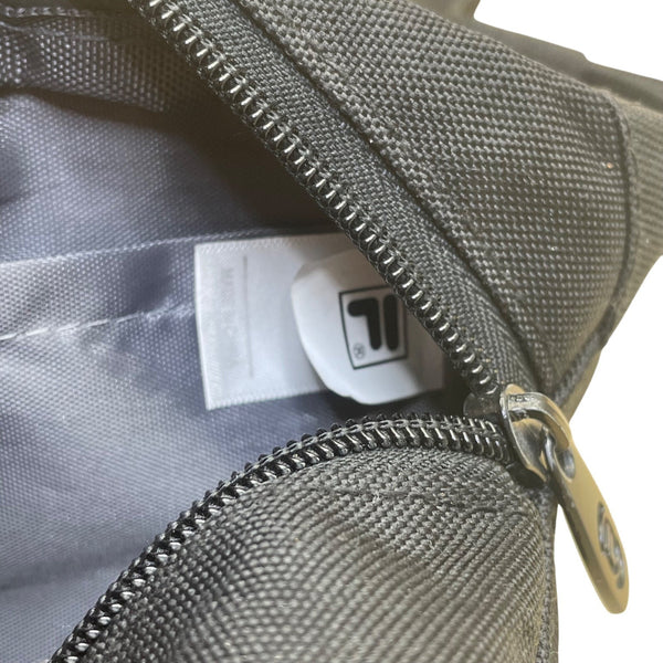 Fila Unisex Black Canvas Adjustable Strap Logo Waist Belt Bag
