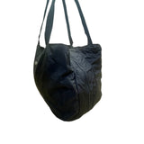 Chicos Women’s Black Nylon Zippered Pockets Travelers Shoulder Straps Tote Bag