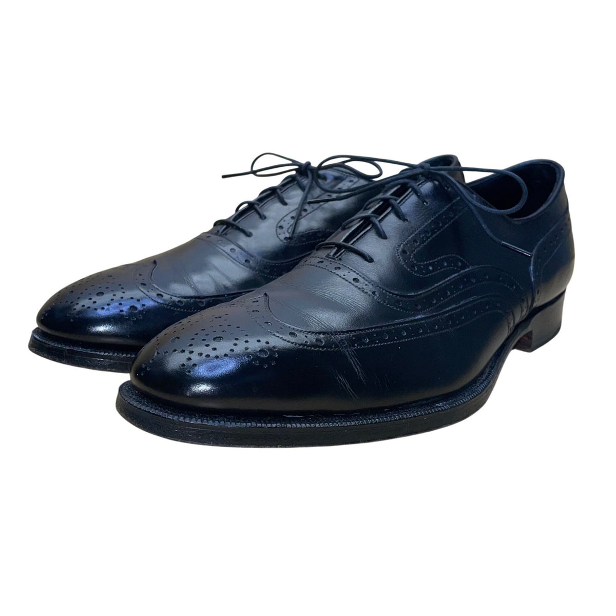 Johnston & Murphy Men’s Black Leather Wingtip Oxford Dress Shoes Size 10.5