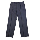 Burberrys Men Navy Wool Pleated Dress Pants Classic Fit Tailored  Size 45x30