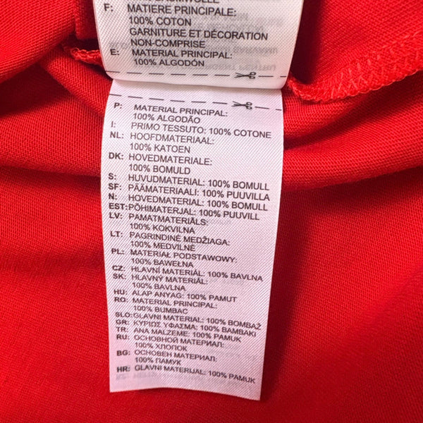 Adidas Mens Red Cotton Arsenal Graphic T-Shirt  Sportswear Casual Size M