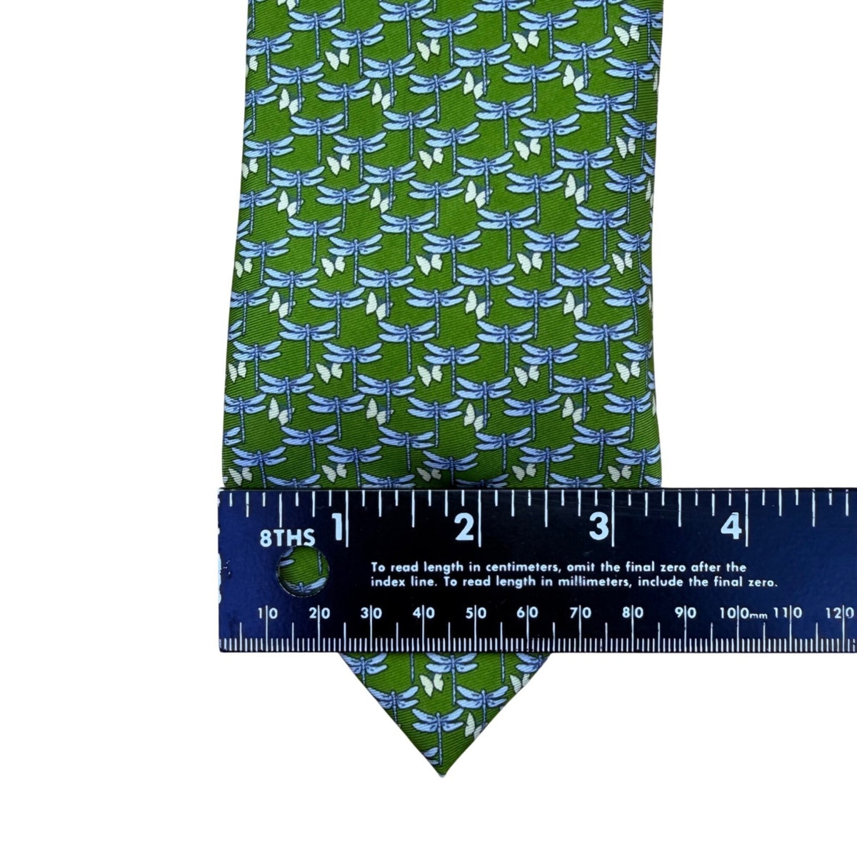 Brooks Basics Green & Blue Silk Dragonfly Pattern Tie Mens Neckwear Classic