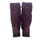 Markon Women’s Purple Suede Foldover Mid-Calf Simon Boots Size 7M