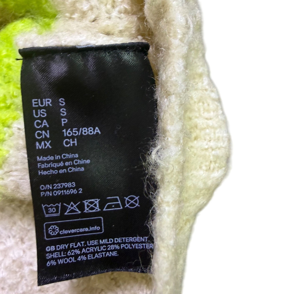 Kangol X H&M Womens Multicolor Striped Wool Blend Knit Sweater Pullover Size S