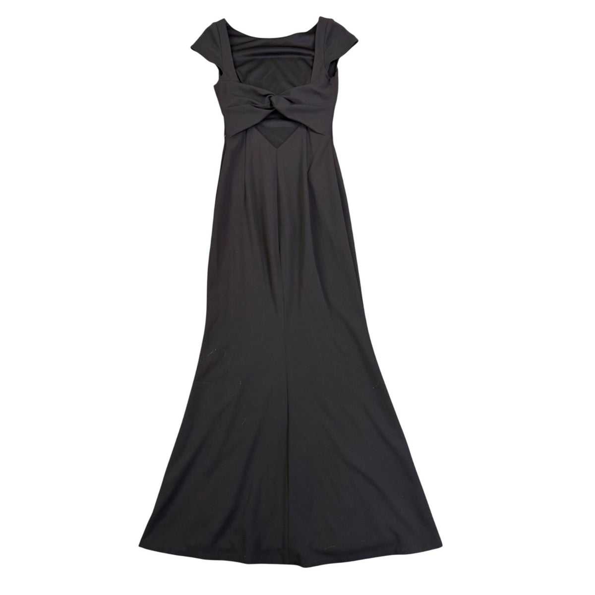 Katie May Womens Black Formal Maxi Dress Elegant Cap Sleeve Size 4