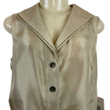 Jones New York Collection Womens Beige Sleeveless Blouse Size 10 - New