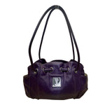 Tignanello Women’s Purple Leather With Dual Handles & Key-lace Shoulder Tote Bag